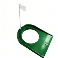 Mini tapis de golf avec drapeau noir et trou, vert portable pour la pratique intérieure/extérieure pour le bureau et la maison, aide à l'entraînement au golf