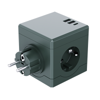 KC Modern 3 prises UE 2 ports USB a 1 prise Cube Type-C prise multiprise 16A prise nominale normes extension prise murale CE Rohs