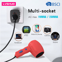 Le plus récent adaptateur de voyage universel de prise d'adaptateur intelligent électrique avec adaptateur de voyage 5.6A type-c 4USB UK US AU EU Plug