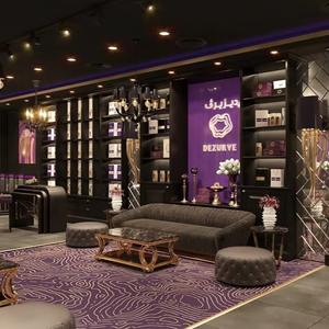 Estantes de exhibición de luz LED personalizados de gama alta para tiendas de perfumes, al por mayor tienda de cosméticos, diseño de vitrinas interiores minoristas - Product Image 1