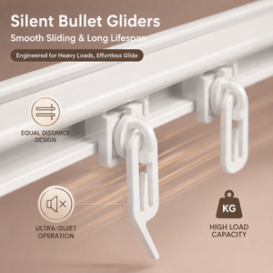 Sistema Profesional <span class=keywords><strong>de</strong></span> Rieles para Cortinas Plegables en S, <span class=keywords><strong>Riel</strong></span> <span class=keywords><strong>de</strong></span> Aluminio 6063-T5 <span class=keywords><strong>de</strong></span> Alta Resistencia con Deslizadores Silenciosos - Product Image 3