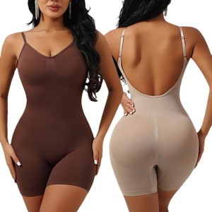 One-piece Seamless <strong>Bodysuit</strong> Shapewear for Women Sexy <strong>Backless</strong> Base Layer Body Shaping <strong>Underwear</strong> Plus Size Slimming Waist Trainer - Product Image 5