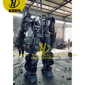 รูปปั้นหุ่นเหล็กสแตนเลสคู่สำหรับตกแต่งสวนรูปปั้นหุ่นยนต์ยักษ์สำหรับตกแต่งสวนแบบแอบสแตรกขนาดใหญ่กลางแจ้งที่ทันสมัย - Product Image 6