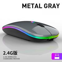 Souris sans Fil RGB Mince Rétroéclairée 3D Mini Style Ergonomique et Rechargeable USB-C, Vente en Gros pour Ordinateurs Portables Droitiers