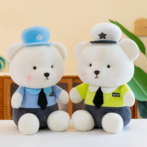 Urso explosivo uniforme de brinquedo de pelúcia da polícia de trânsito presente do Dia das Crianças bonecos de ursinho de pelúcia personalizados policial - Product Image 5