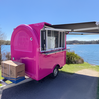 Remorque alimentaire avec grill à roulettes, machines à snacks, camions à hot-dogs, chariot à hot-dogs mobile, remorque de concession