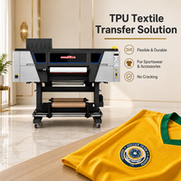 Imprimante Kingjet UV DTF TPU pour logos 3D en relief sur vêtements et badges à transfert thermique