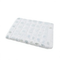 Jeu de Mahjong Américain de Luxe Moderne à Motifs Floraux, 160 Tuiles en Acrylique, Rayures Bleues, Emballage en Boîte Carton pour Divertissement à Domicile