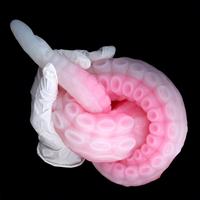 Dilatateur anal en silicone liquide de forme extralongue, extra-large et extra-épais, style tentacule de pieuvre, en forme d'alien, pour une stimulation érotique intense