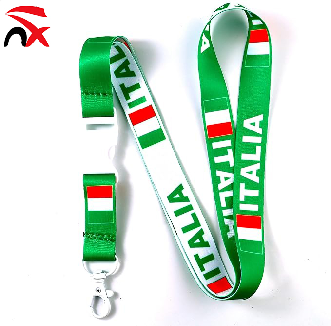 Italia Italy Flag Lanyard Keychain