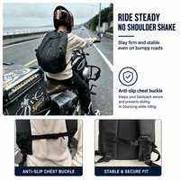 Sac à dos de moto en Oxford 600D enduit de TPU, résistant à l'usure, hydrofuge, sac pour casque, multi-compartiments, sac à dos pour moto