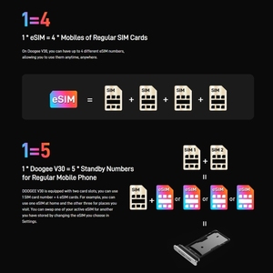 <span class=keywords><strong>DOOGEE</strong></span>-teléfono inteligente <span class=keywords><strong>V30</strong></span> <span class=keywords><strong>5G</strong></span>, móvil resistente con cámara de visión nocturna, 8GB + 256GB, batería de 10800mAh, pantalla de 6,58 pulgadas, Android - Product Image 6