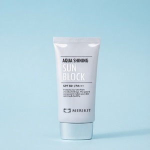 MERIKIT Crème solaire apaisante non collante pour éclaircir la peau, soin hydratant Aqua Shining pour le matin et le soir, base de maquillage K-Beauty pour une peau saine - Product Image 5