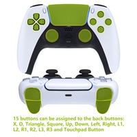 Kit de remapping RISE4 V3 avec poignées caoutchoutées noires, boutons arrière pour manette de jeu avec carte PCB, câble FPC, coque arrière pour PS5