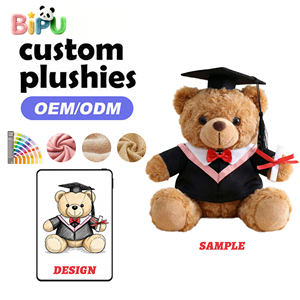 Fabricant de jouets en peluche personnalisés OEM ODM, mini animaux en peluche sur mesure, design ours, super doux, rembourrés en coton PP, poupées en peluche. - Product Image 3