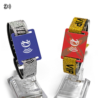 Bracelet RFID NFC en tissu imperméable, jetable, pour paiement sans argent liquide, pour événements, fêtes, sports, concerts, contrôle d'accès
