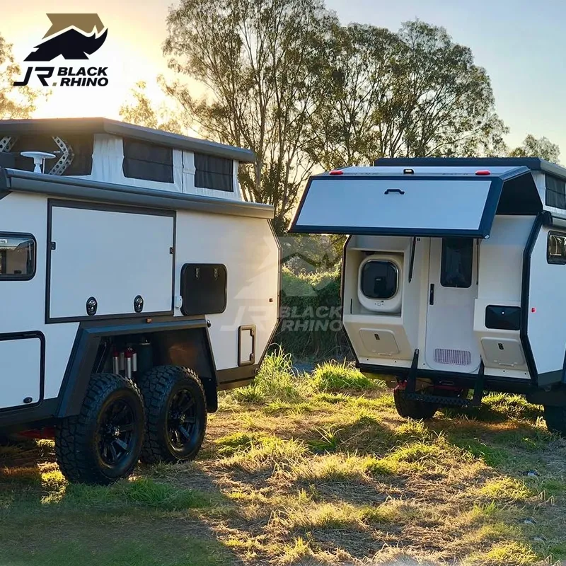 Remolque de viaje para coche, autocaravana con cocina