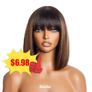 Perruques Courtes <span class=keywords><strong>Bob</strong></span> à Frange Latérale Les Plus Vendues, Modèles Fluffy Dégrafilés, Styles Brésiliens et Vietnamiens, Vente en Gros - Product Image 3