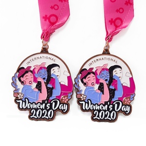 Wholesale Sublimation Metal Award Key Souvenir Medals and <b>Trophies</b> Custom <b>Engraving</b> Design Sports Women's Day Honor Medal - Product Image 4