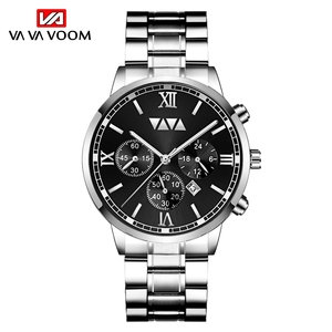 Reloj cronógrafo premium para hombre, de acero negro, de lujo, para negocios, con fecha, para caballeros. - Product Image 5