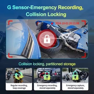 6.25 pouces étanche moto DVR Dash Cam sans fil CarPlay <span class=keywords><strong>Android</strong></span> Auto BT musique écran de navigation tactile 60FPS <span class=keywords><strong>Capture</strong></span> <span class=keywords><strong>vidéo</strong></span> - Product Image 4