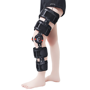 Adjustable Sports Knee Brace Black Rehabilitation Correction Postoperative Support Unisex Leg Fixation Brace - Product Image 1