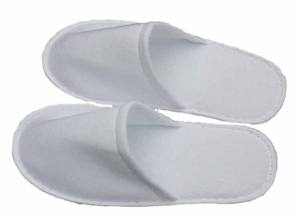 Logo personnalisable <span class=keywords><strong>jetable</strong></span> blanc PP non tissé velours Spa voyage pantoufles recyclables doux sécurité hôtel maison d'hôtes chez l'habitant - Product Image 2