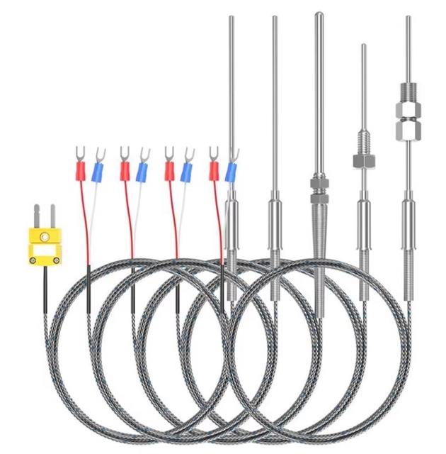 Industrial Stainless Steel Probe K Thermocouple Pt 100 Sensor Rtd Temperature Sensor
