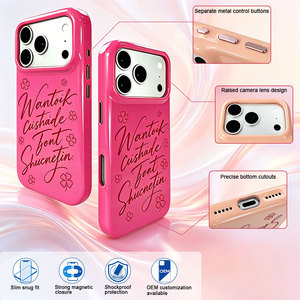 Étui de téléphone en cuir PU avec impression artistique de <span class=keywords><strong>lettres</strong></span> pour iPhone 18 Pro Max, protection antichoc avec coussin d'air, protection de l'écran et de l'objectif, découpes précises - Product Image 3