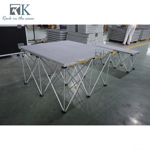 Grey Carpeted Finish <b>Platform</b> <b>Stage</b> Aluminum Spider Riser Event <b>Stage</b> - Product Image 6