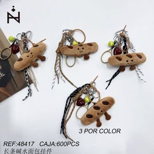 Portachiavi con Ciondolo a Forma di Pane Lungo e Sottile, Charm alla Moda, 3 Colori per Confezione, 600 Pezzi in Scatola - Product Image 2