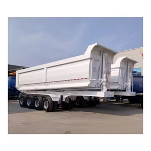 Remolque Volquete de 3 Ejes Sinotruk OEM de 60 cbm y 60 Toneladas para Transporte de Clinker, Grava y Arena, Remolque Semirremolque Volquete con Descarga Trasera - Product Image 3