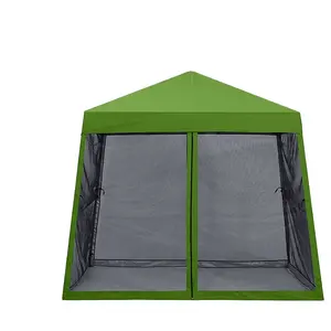 Alta calidad 10X13 al aire libre hogar jardín acero toldos Metal Patio Gazebo dosel tienda impermeable hierro pérgola marco