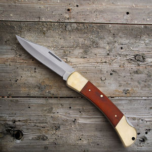 高炭素鋼工業グレード屋外折りたたみナイフ銅ハンドルサバイバル狩猟釣りキャンプEDC OEMギフトD013 2.5mm - Product Image 5