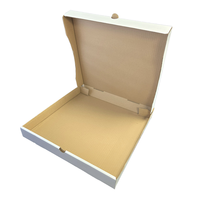 SP3661 Cajas de Pizza para Llevar, al por Mayor, MOQ Bajo, Resistentes a la Grasa, Grandes, Blancas y Marrones, de Cartón Kraft Reciclado, con Logotipo Personalizado, Acabado Brillante o Mate