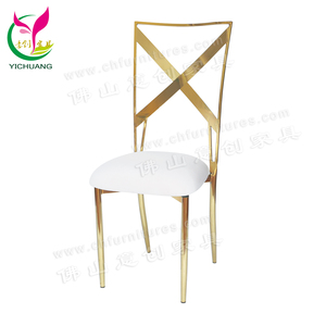HYC-SS62A Foshan Cruz <span class=keywords><strong>restaurante</strong></span> blanco boda sillas para <span class=keywords><strong>la</strong></span> venta - Product Image 2