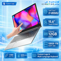 Laptop Layar Sentuh IPS FHD 15.6" Tersedia OEM, Intel i7-8550U, RAM 12GB DDR3, SSD Opsional, Baterai 5000mAh, Webcam HD