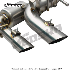 Sistema de Escape de Competición con Tubos de Eje Valvulados y Tubo Intermedio Race X, Reemplazo Directo OEM Personalizado para Ferrari Purosangue FUV V12 6.5L <span class=keywords><strong>2022</strong></span>+ - Product Image 4