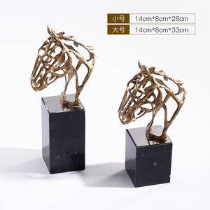 金属製馬飾り動物像金属製馬頭像デスクデコレーション - Product Image 6