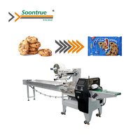 Mesin Pengemas Flowpack Makanan Ringan Wafel Biskuit Wafer Sandwich Horisontal Sepenuhnya Otomatis