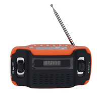 Zonne-aangedreven handdynamo noodradio met FM/AM, zaklamp en telefoonoplader