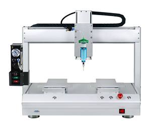 เครื่องจ่ายกาวอัตโนมัติความเร็วสูง ปั๊ม PLC ควบคุมด้วยระบบ CNC สำหรับการผลิตอุปกรณ์อิเล็กทรอนิกส์ ปิดผนึกได้ รับประกัน 1 ปี - Product Image 1