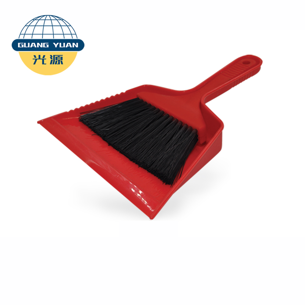 Scourer Hand Broom with Dustpan Natural Plastic Broom Handle Made PP Bristle +TPR Handle Indoor Cleaning Mini-broom Set Reusable