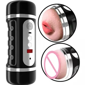 2021 hot selling male sex toys electric double head masturbator vaginal oral masturbation cup for male