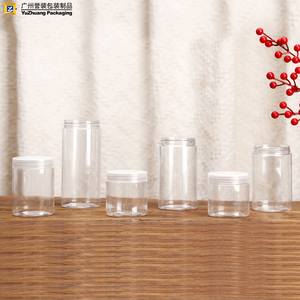 Bocaux d'Emballage Transparents <span class=keywords><strong>en</strong></span> Plastique pour Aliments et Cosmétiques, Flacons <span class=keywords><strong>en</strong></span> Plastique <span class=keywords><strong>de</strong></span> 50 ml à 500 ml pour Bonbons et Crème Capillaire, Vente <span class=keywords><strong>en</strong></span> Gros - Product Image 1