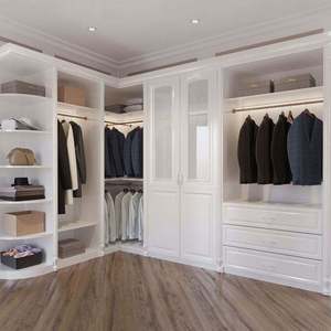 French Style Simple and Beautiful Bedroom Furniture Modern Home <b>Wardrobe</b> at an Price for Apartment Living Room - Product Image 1