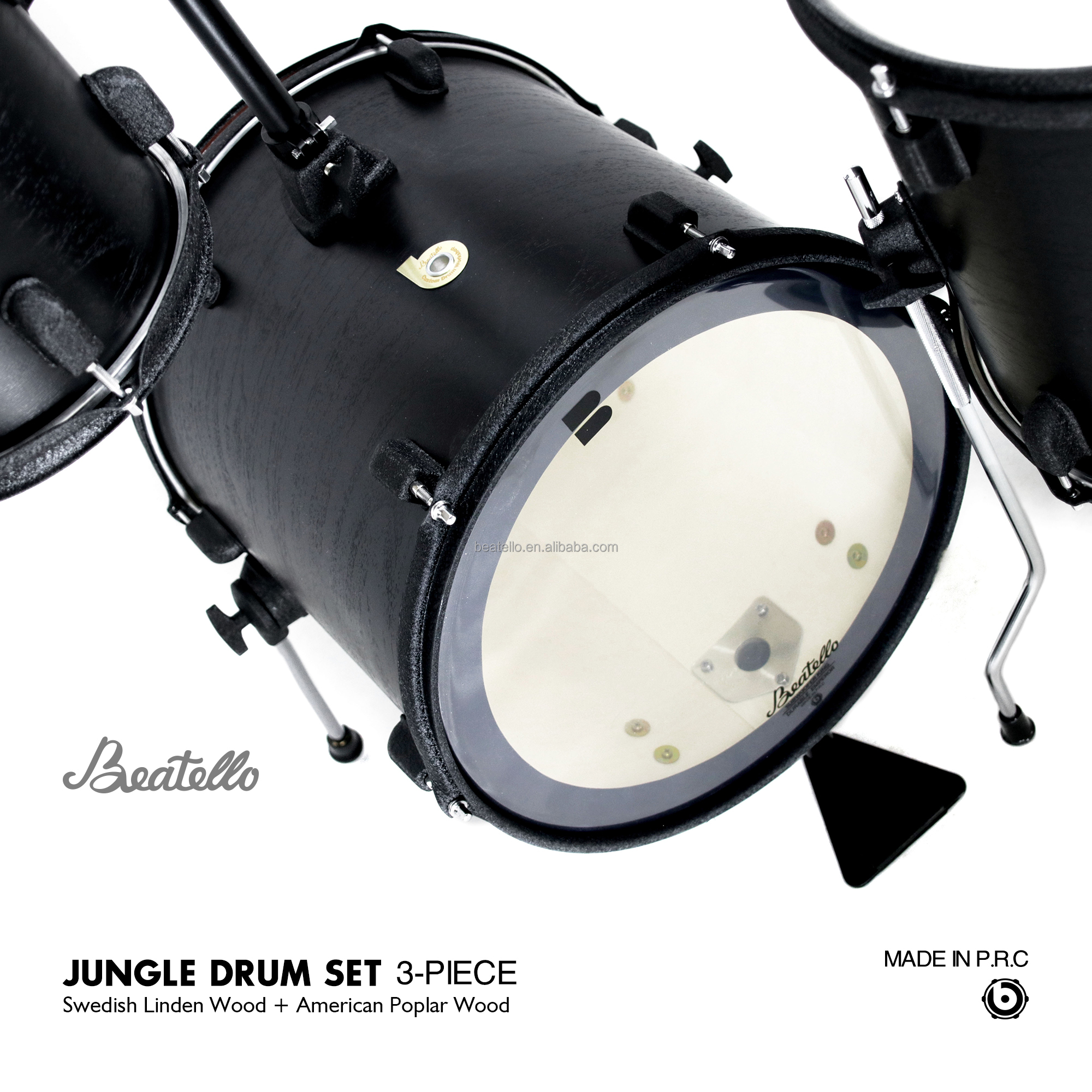Pied Tambourin Shaker Métal – Jingles 4 Jeux De Cloches – Accessoire Guitare, Batterie, Percussion – Facile à Utiliser – Noir