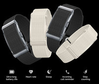 Gelang Pintar Tanpa Layar, Monitor Detak Jantung & Suhu Tubuh Dinamis, 100+ Mode Olahraga, Gelang Pelacak Kebugaran Tahan Air IP68