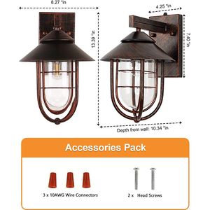 Lampe murale extérieure LED 3500K blanc chaud, étanche, en alliage d'aluminium, 110-240V, éclairage de jardin, montage en surface, dimmable, garantie 10 ans - Product Image 4