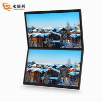Nuevo Monitor Táctil Industrial de Pantalla Dual de 27 Pulgadas, Soporte Fijo de Metal, Pantalla Táctil Capacitiva /VGA/DP/RS232, Kiosco POS Comercial